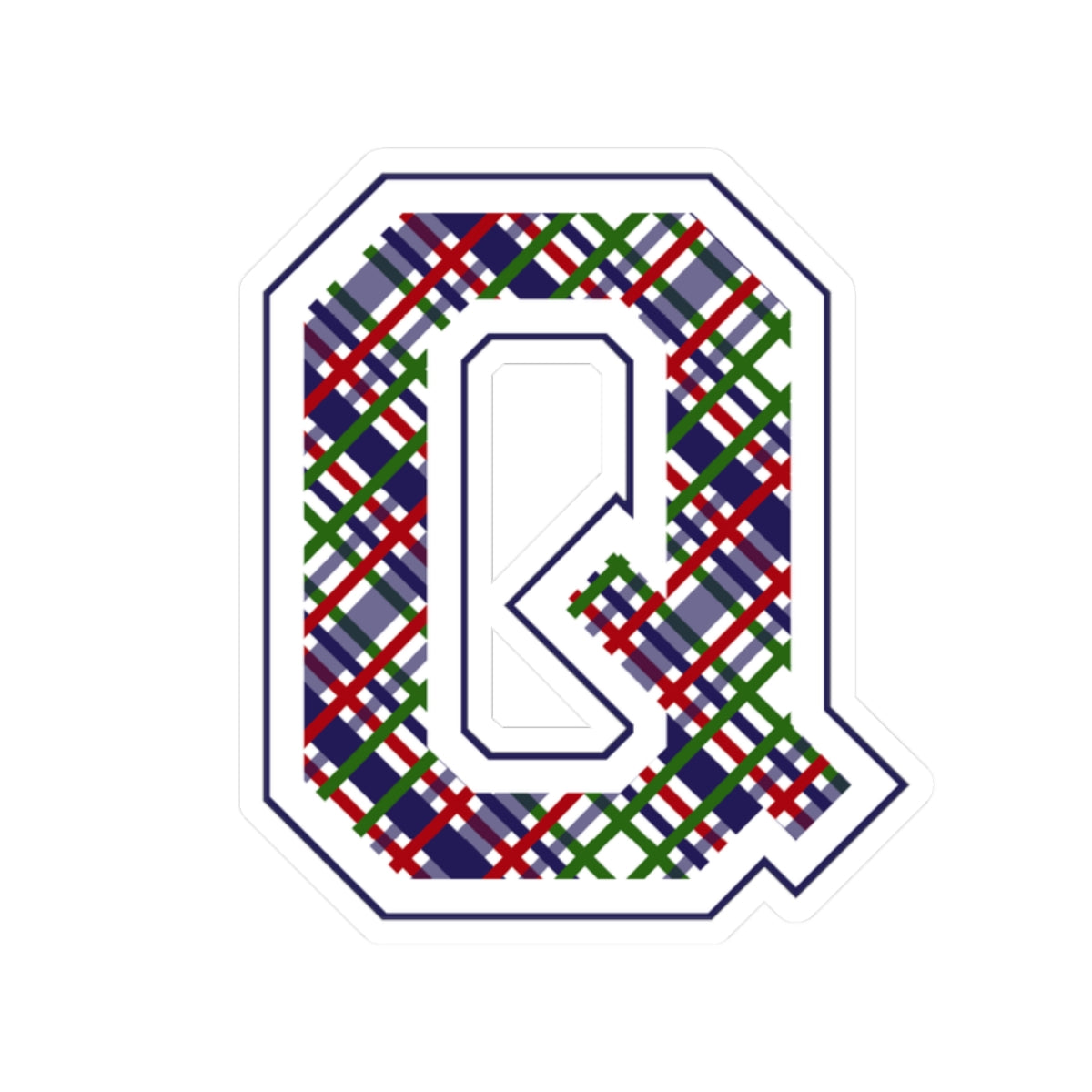 Equestrian Letter Q Kiss Cut Sticker