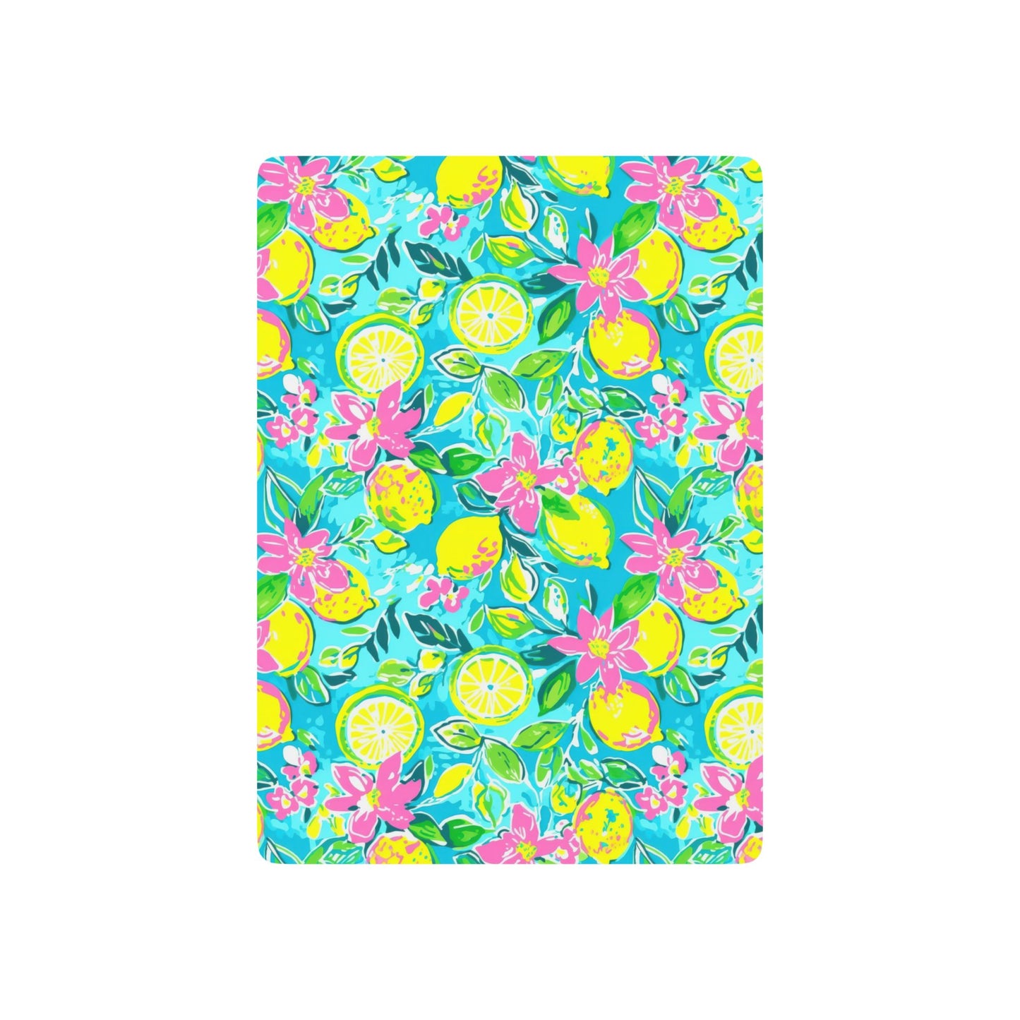 Lemon Floral Playing Cards