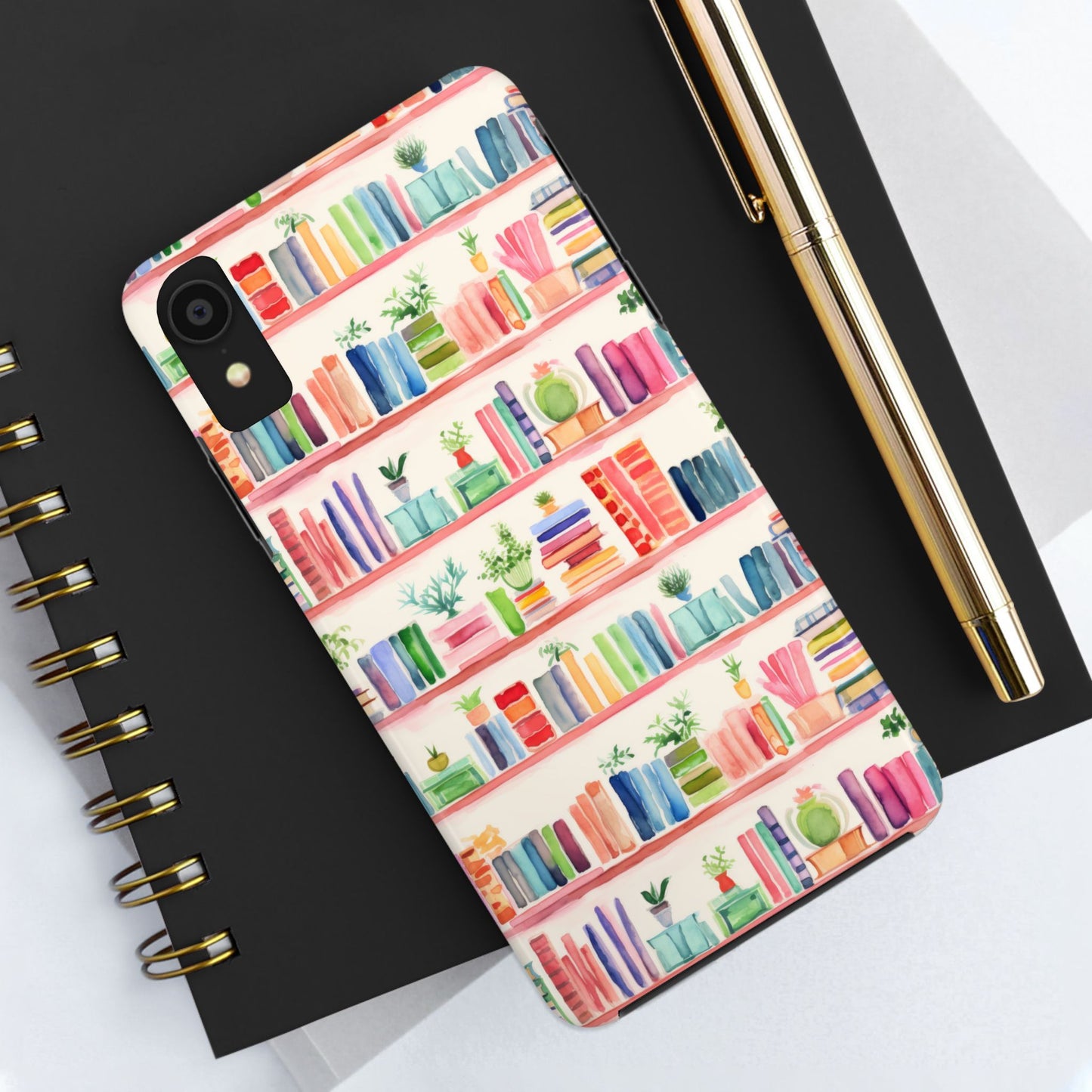 Colorful Bookshelf Tough Phone Cases