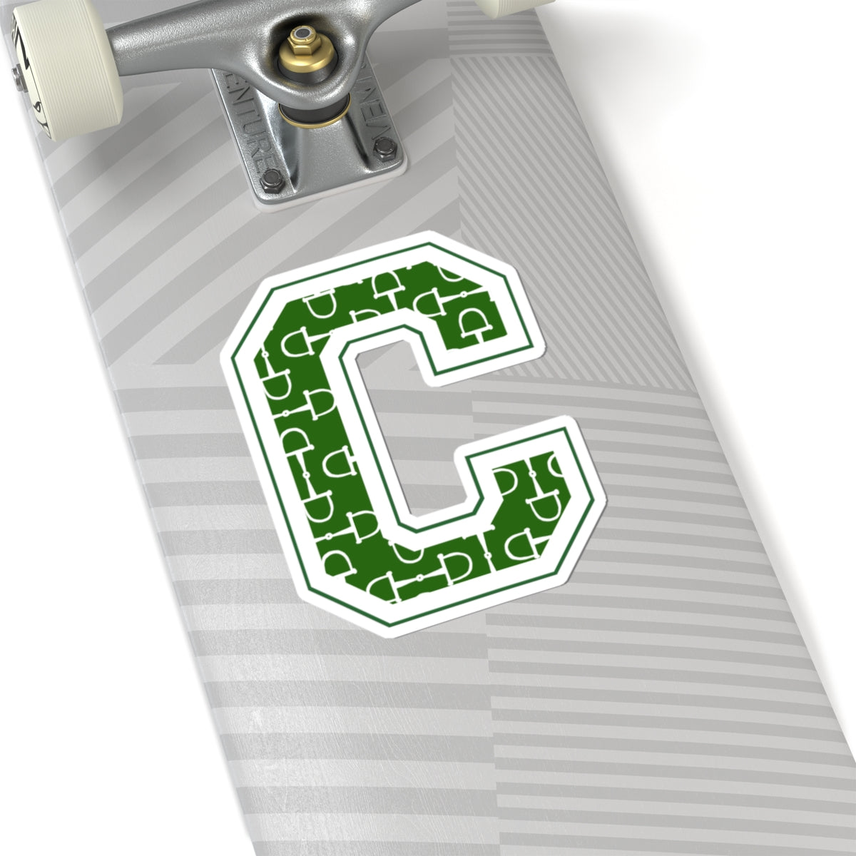 Equestrian Letter C Kiss Cut Sticker