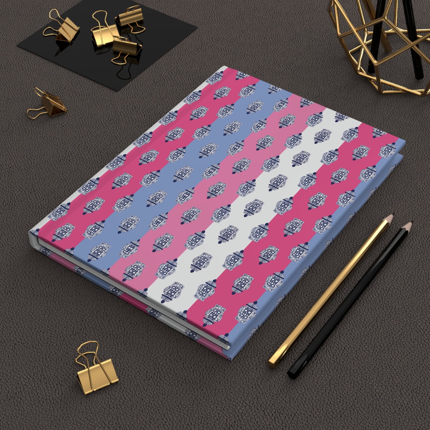 Ginger Jar Stripes Hardcover Journal