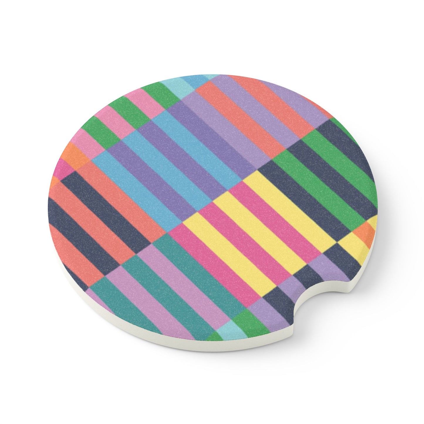 Color Blocks Soapstone Car Coaster