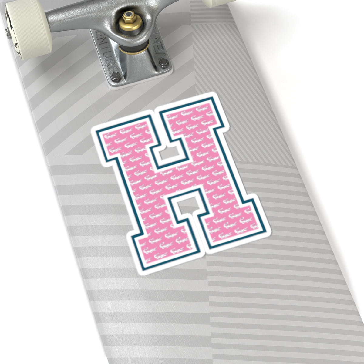Preppy Letter H Kiss Cut Sticker
