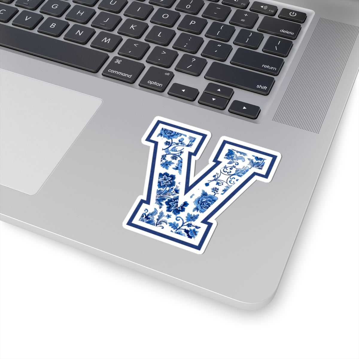 Chinoiserie Letter V Kiss Cut Sticker