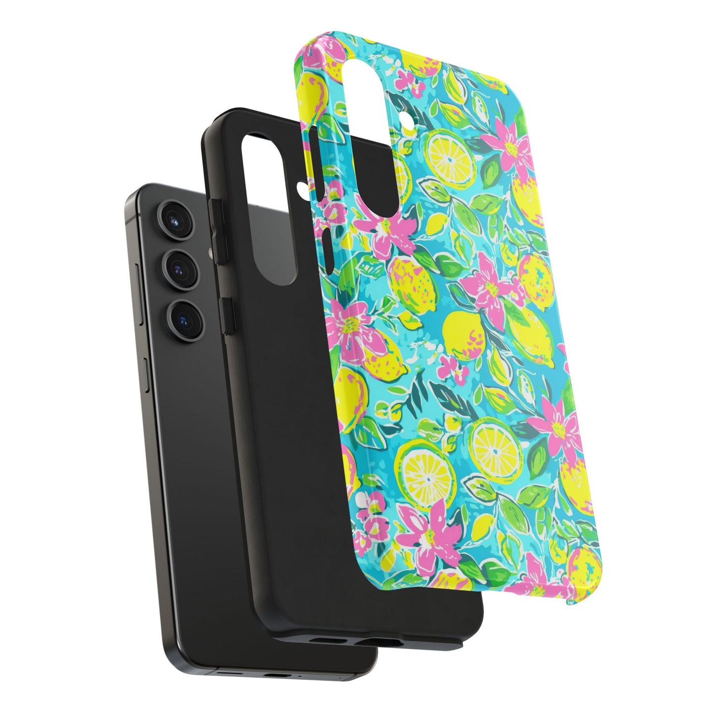Lemon Floral Tough Phone Case