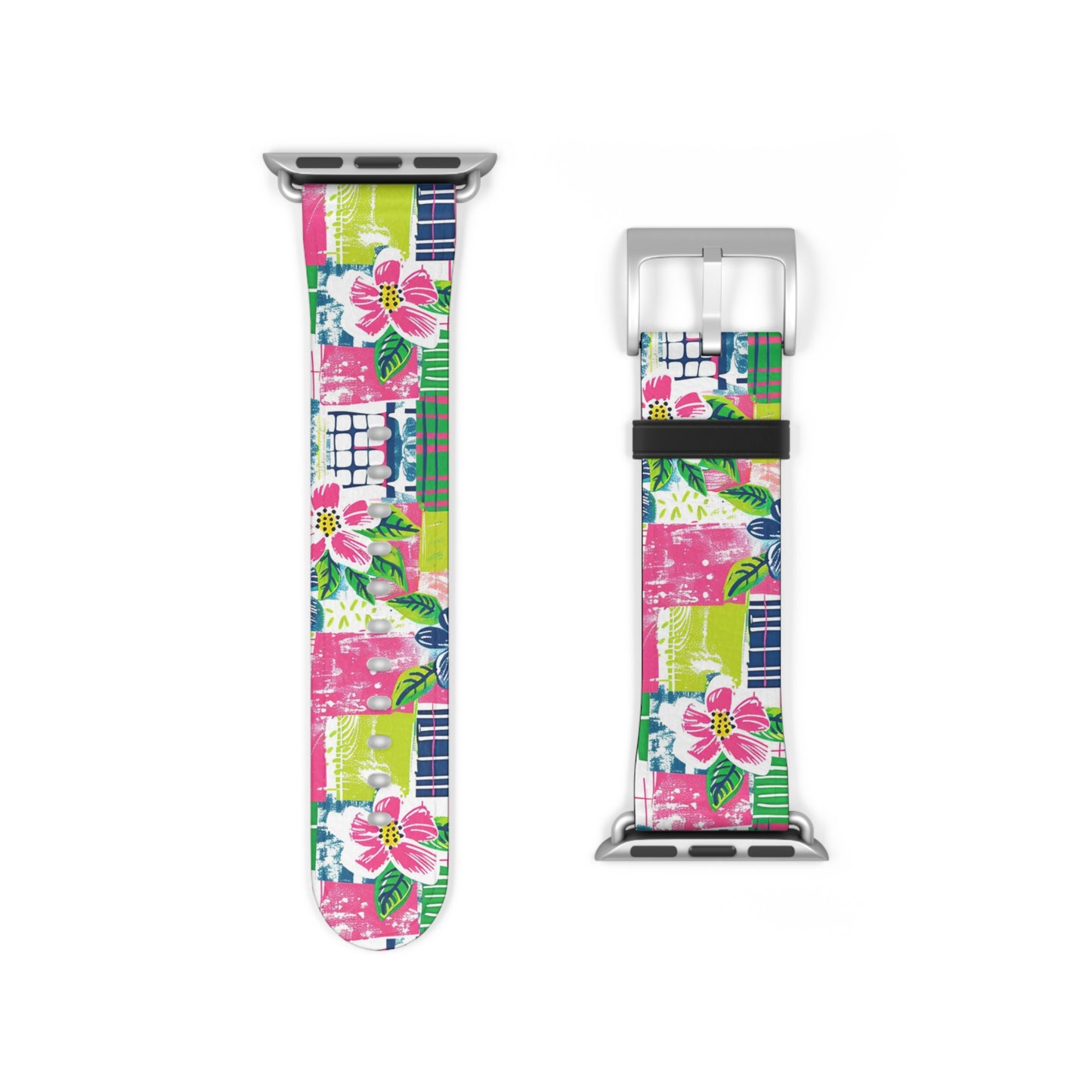 Tropical Madras Watch Band