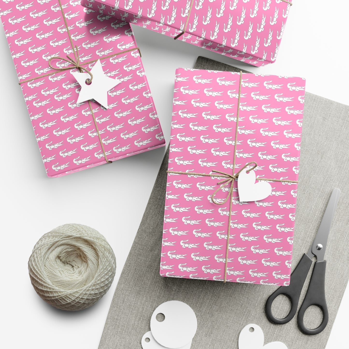 Pink Gator Gift Wrap
