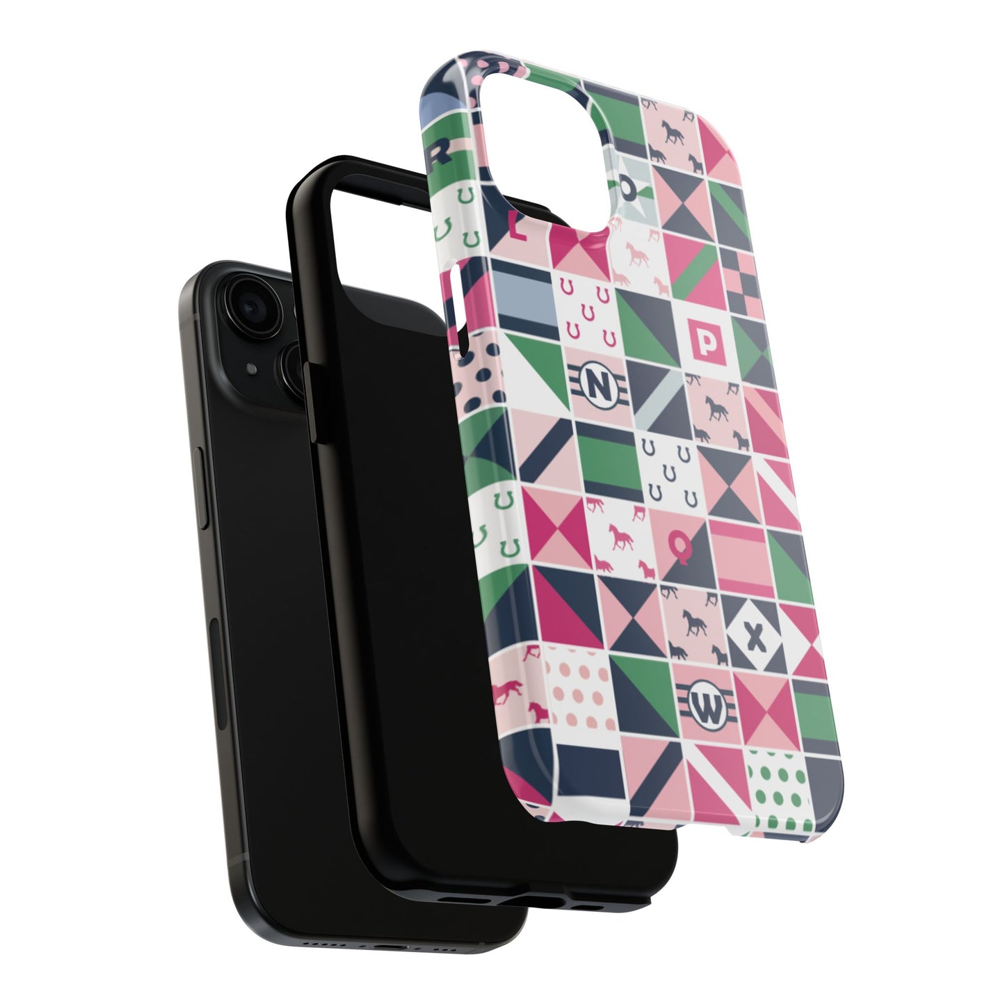 Equestrian Patchwork Tough Phone Case