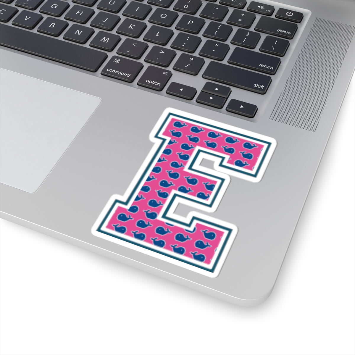 Preppy Letter E Kiss Cut Sticker