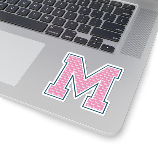 Preppy Letter M Kiss Cut Sticker