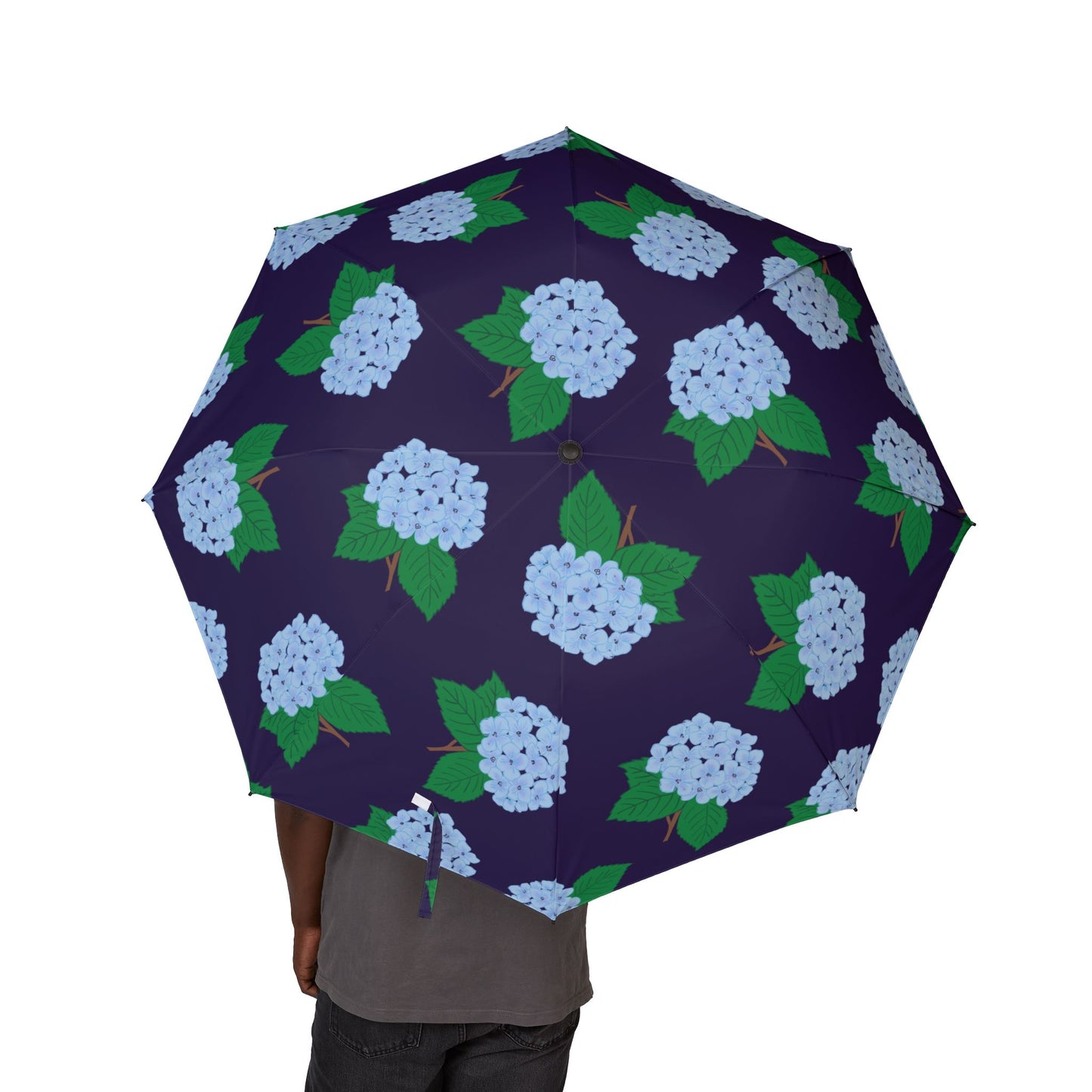 Hydrangea Semi-Automatic Foldable Umbrella