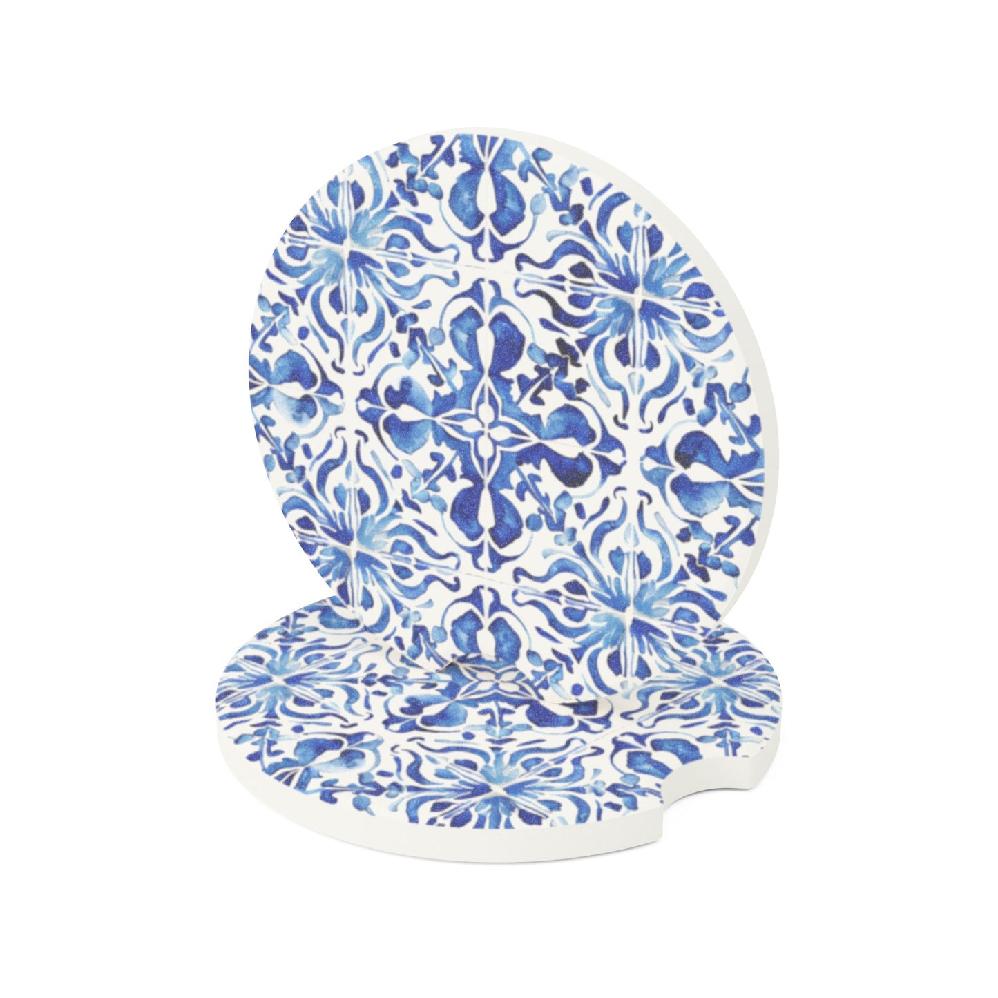 Blue Tile Soapstone Car Coaster