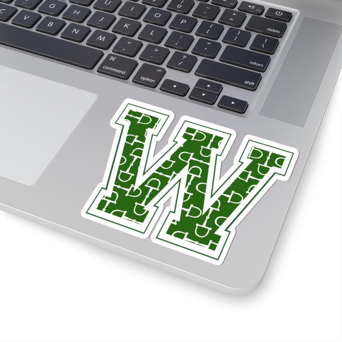 Equestrian Letter W Kiss Cut Sticker