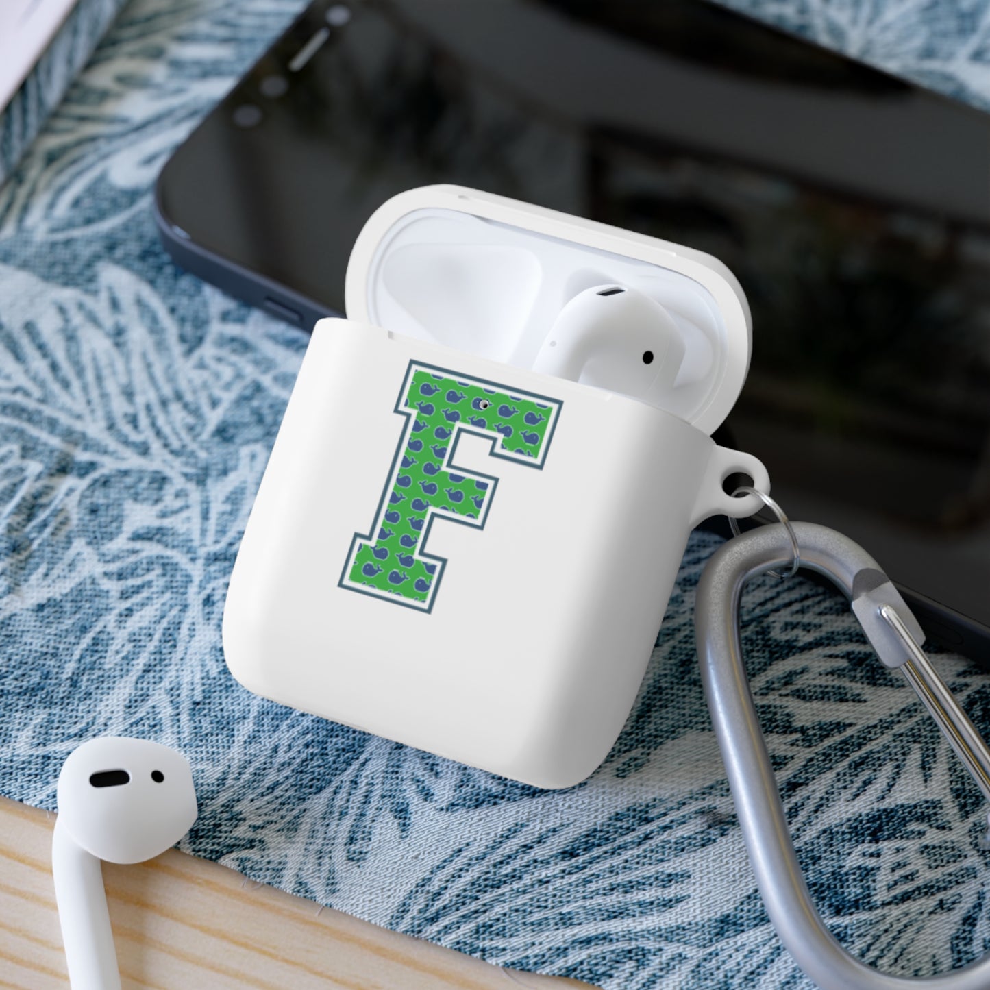 Preppy Letter F AirPods Case Cover