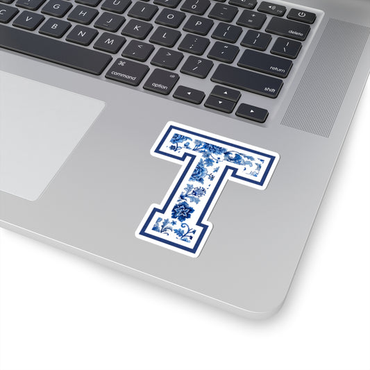 Chinoiserie Letter T Kiss Cut Sticker
