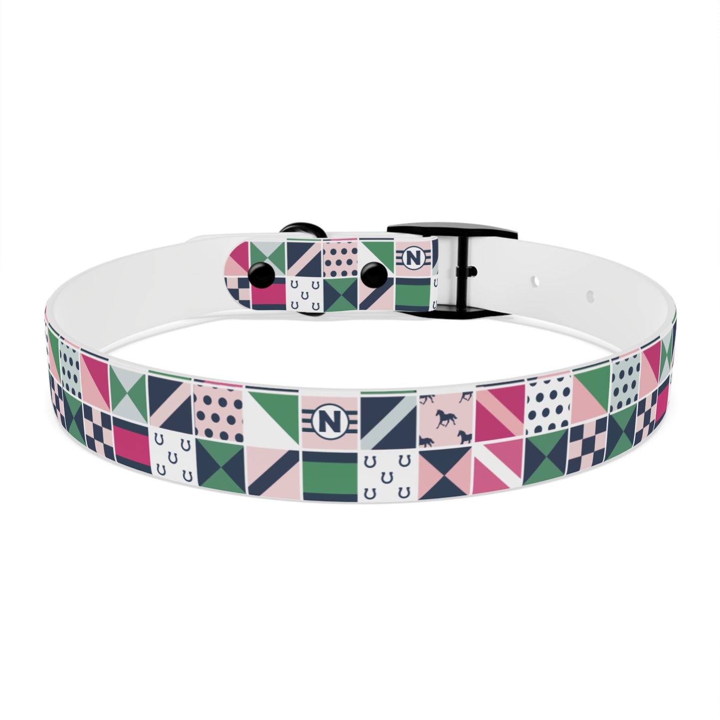 Equestrian Patchwork Dog Collar