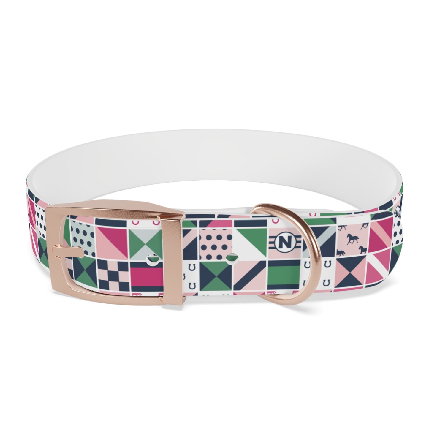 Equestrian Patchwork Dog Collar