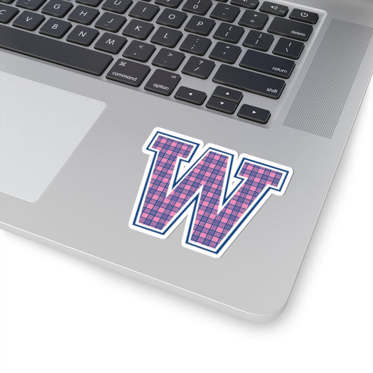 Preppy Letter W Kiss Cut Sticker