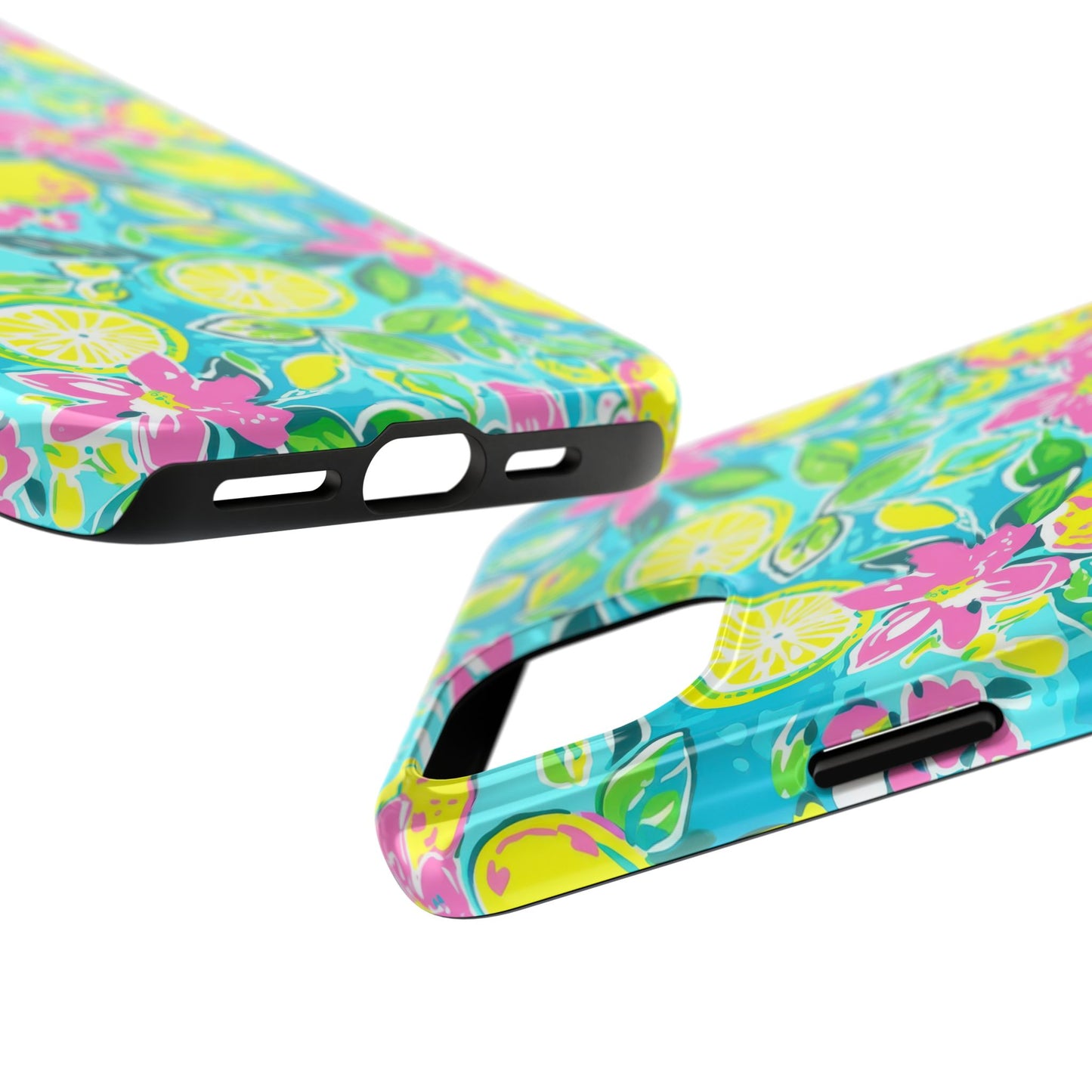 Lemon Floral Tough Phone Case