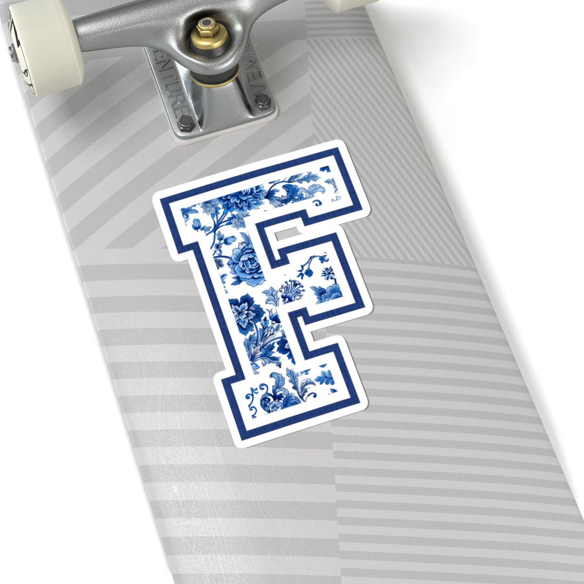 Chinoiserie Letter F Kiss Cut Sticker