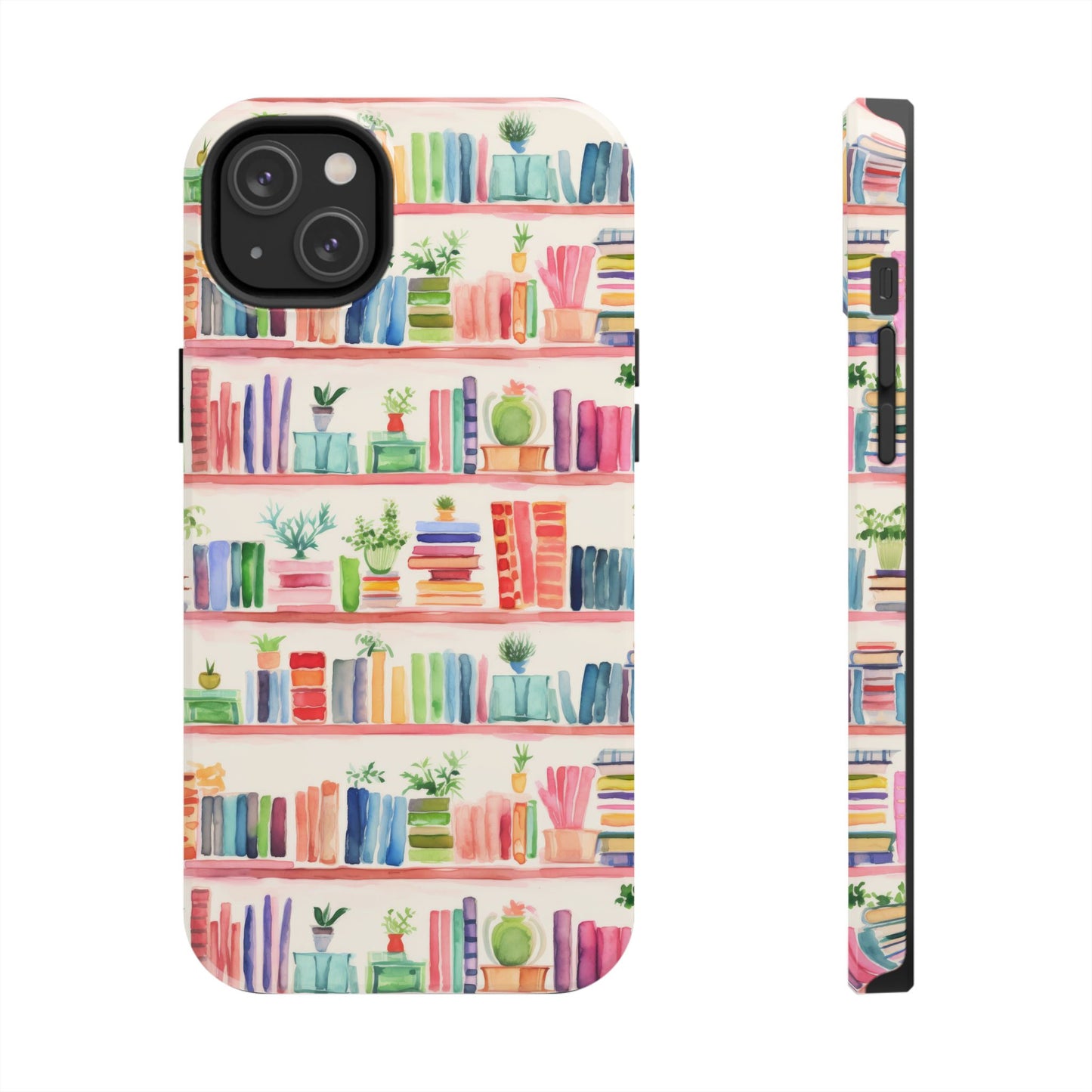 Colorful Bookshelf Tough Phone Cases