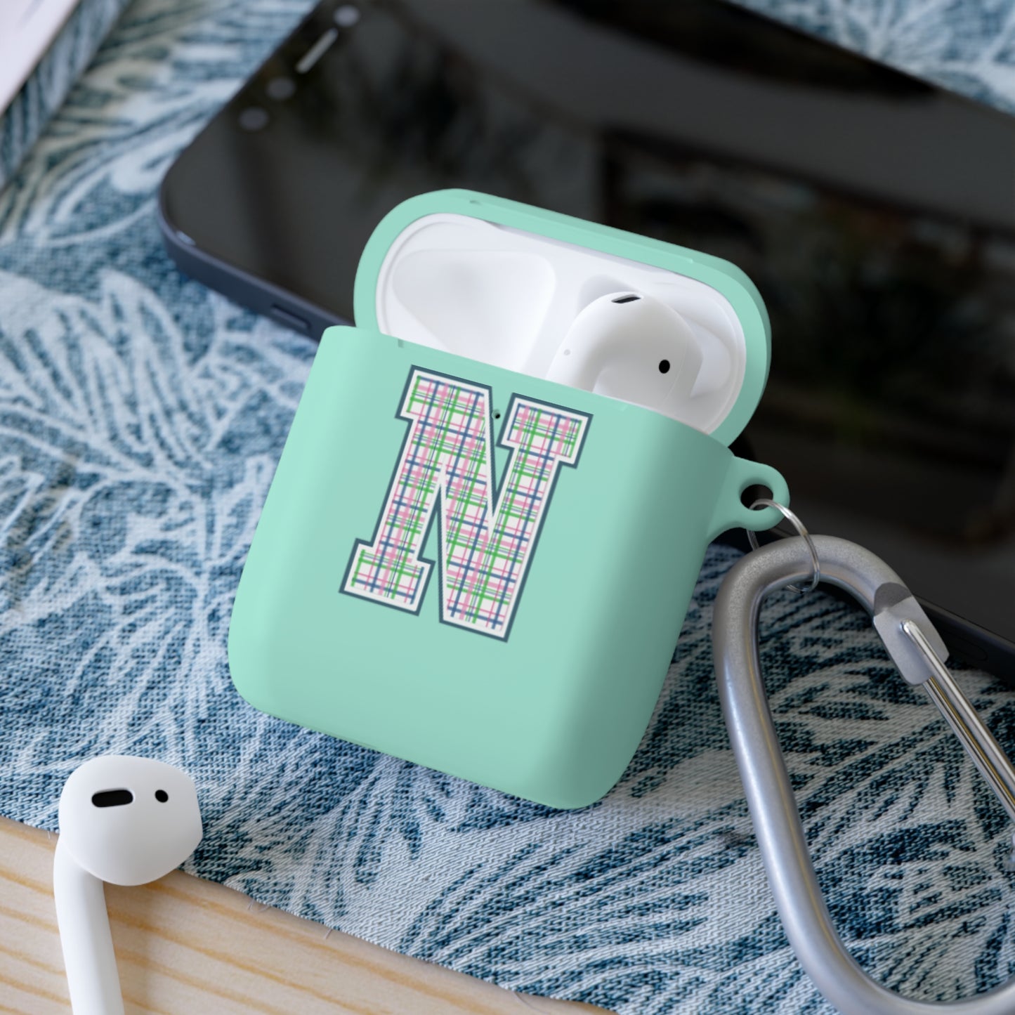 Preppy Letter N AirPods Case Cover