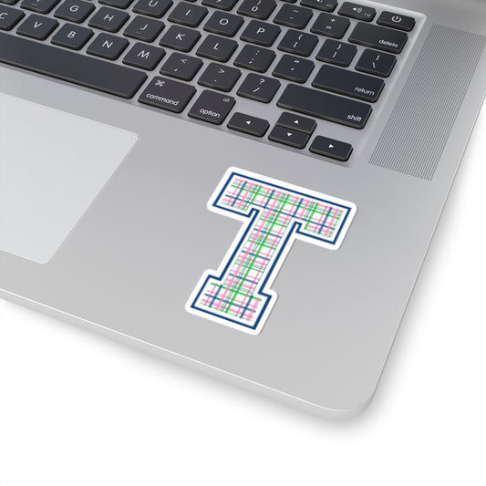 Preppy Letter T Kiss Cut Sticker