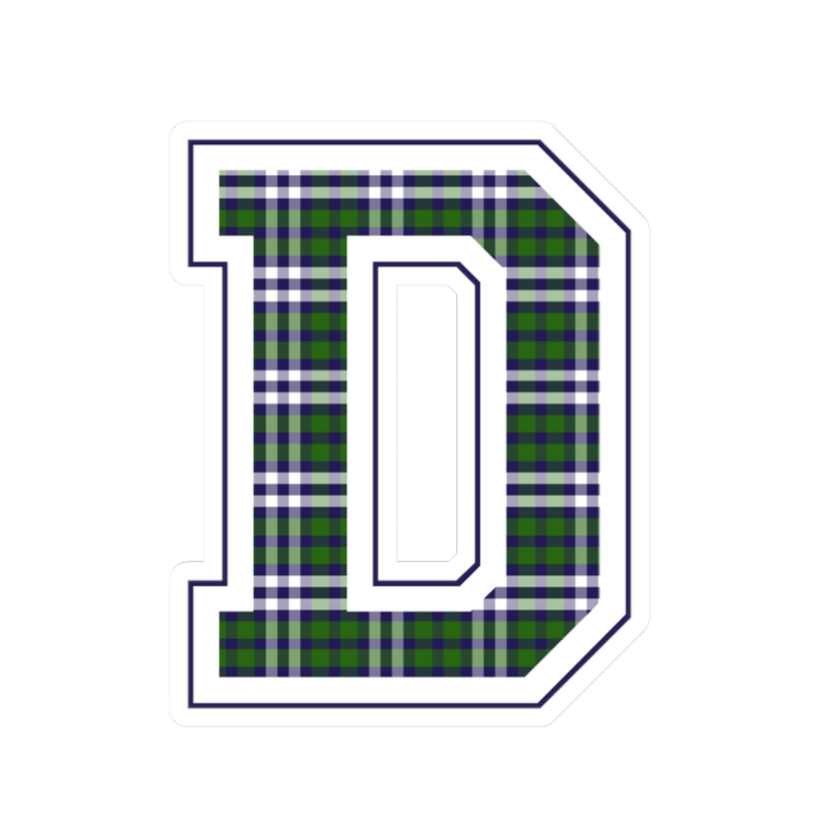 Equestrian Letter D Kiss Cut Sticker