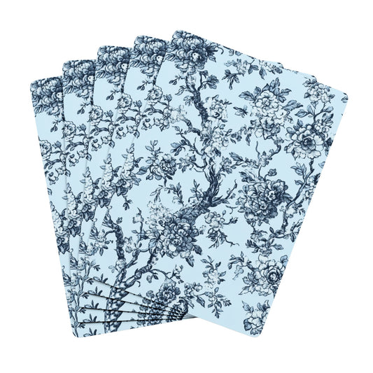 Blue Toile Playing Cards