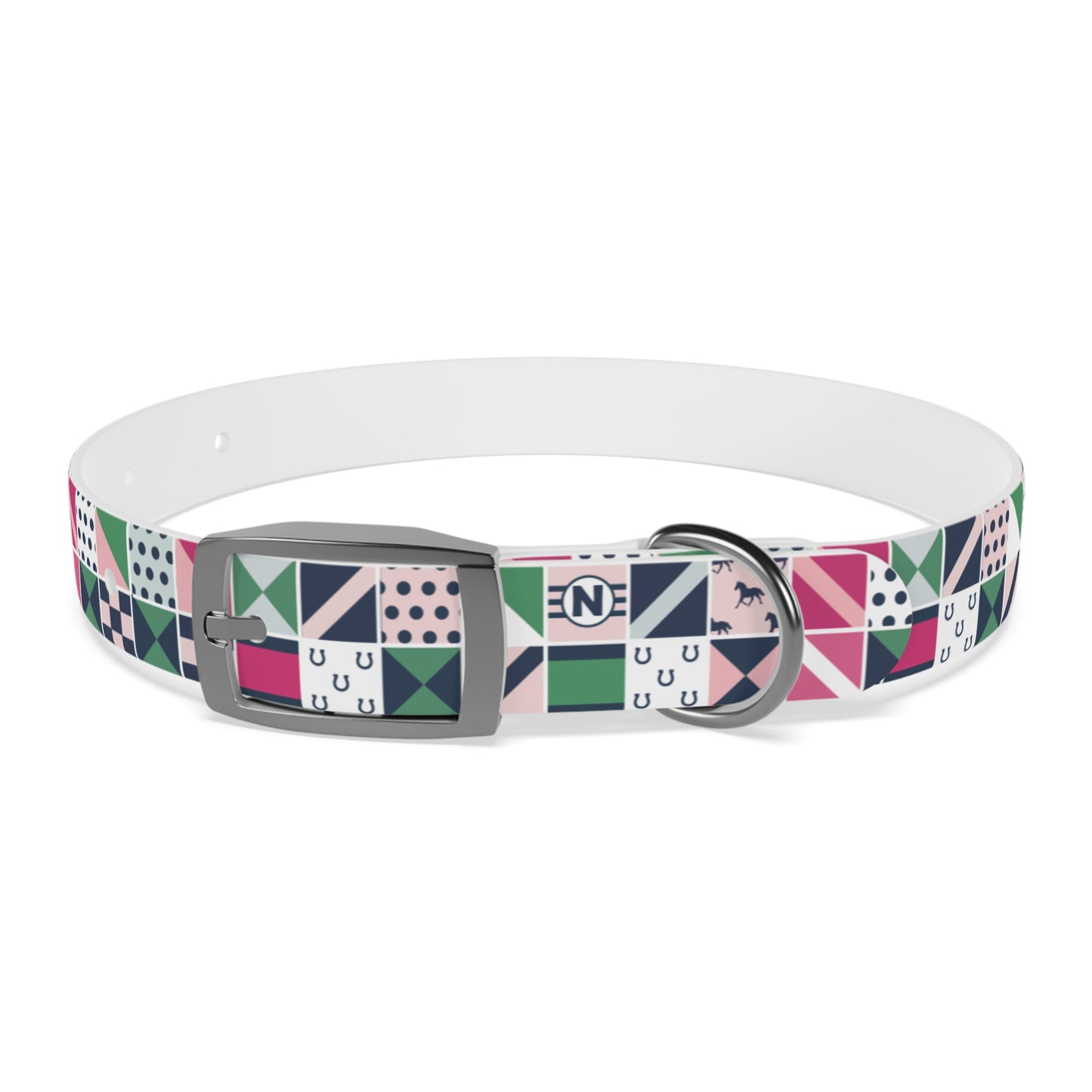 Equestrian Patchwork Dog Collar
