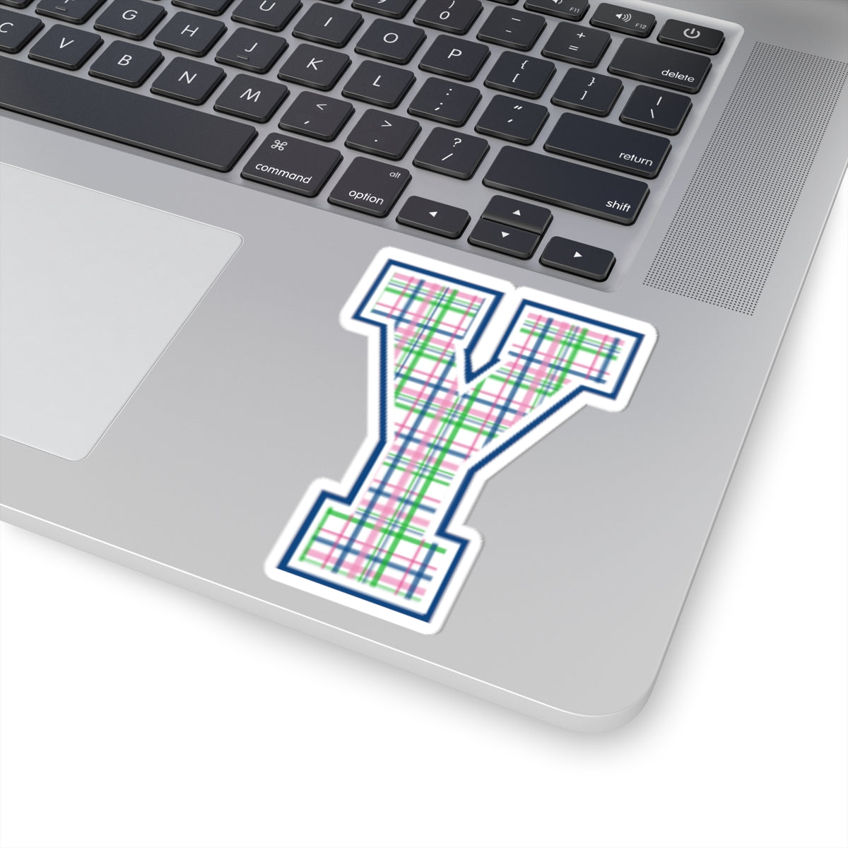Preppy Letter Y Kiss Cut Sticker