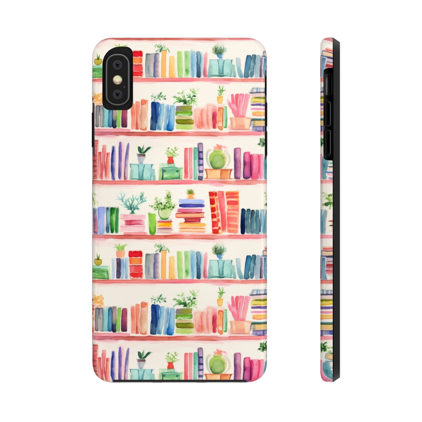 Colorful Bookshelf Tough Phone Cases
