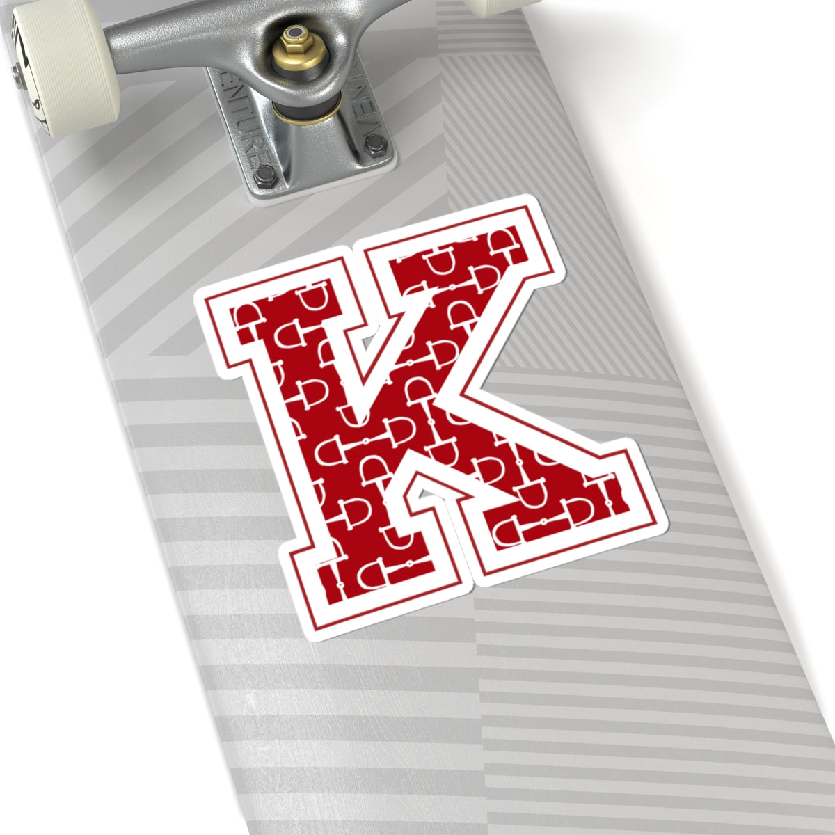 Equestrian Letter K Kiss Cut Sticker