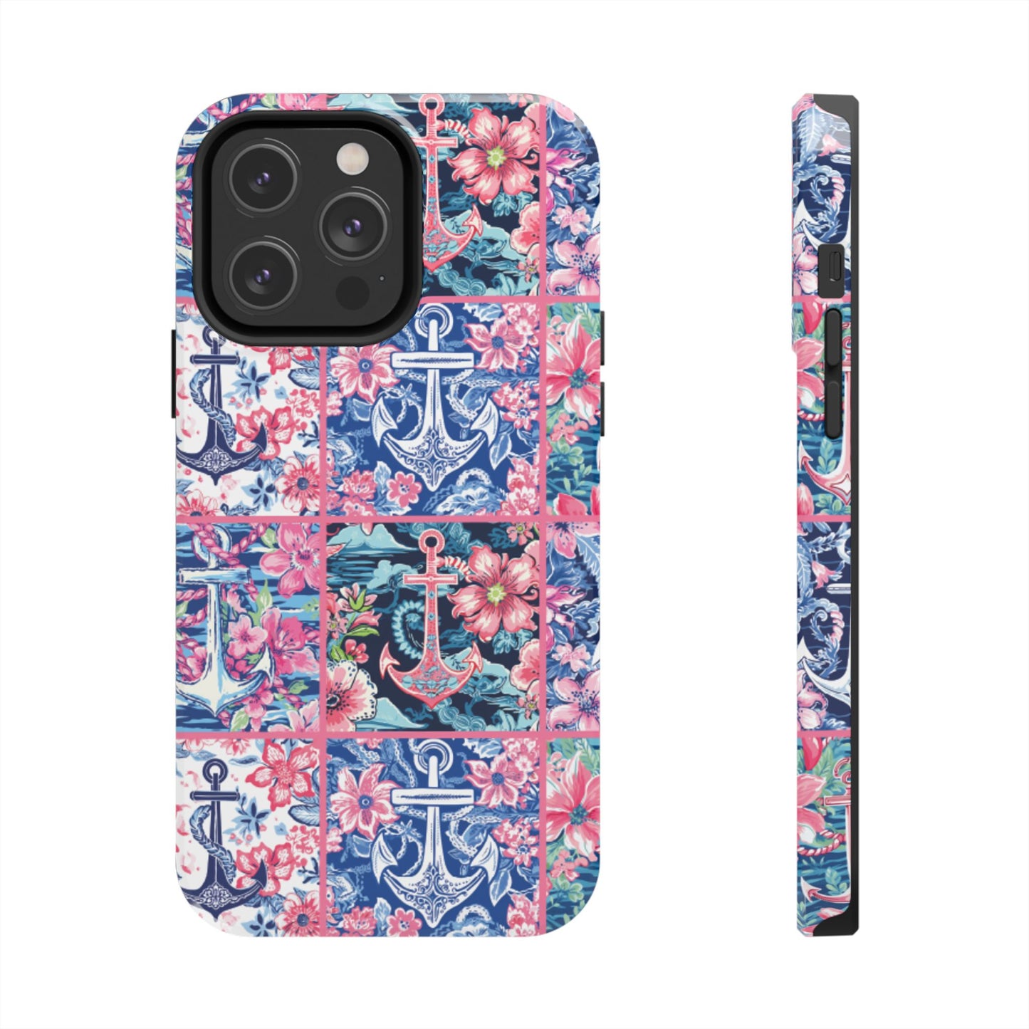 Floral Anchors Tough Phone Case