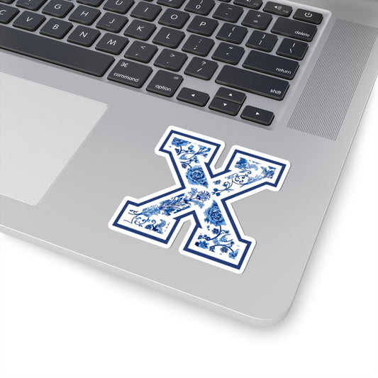 Chinoiserie Letter X Kiss Cut Sticker