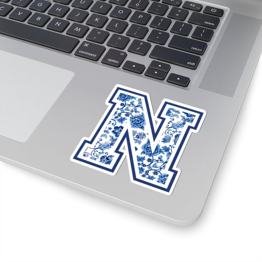 Chinoiserie Letter N Kiss Cut Sticker
