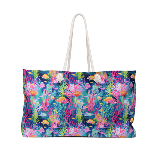 Watercolor Fish Weekender Bag