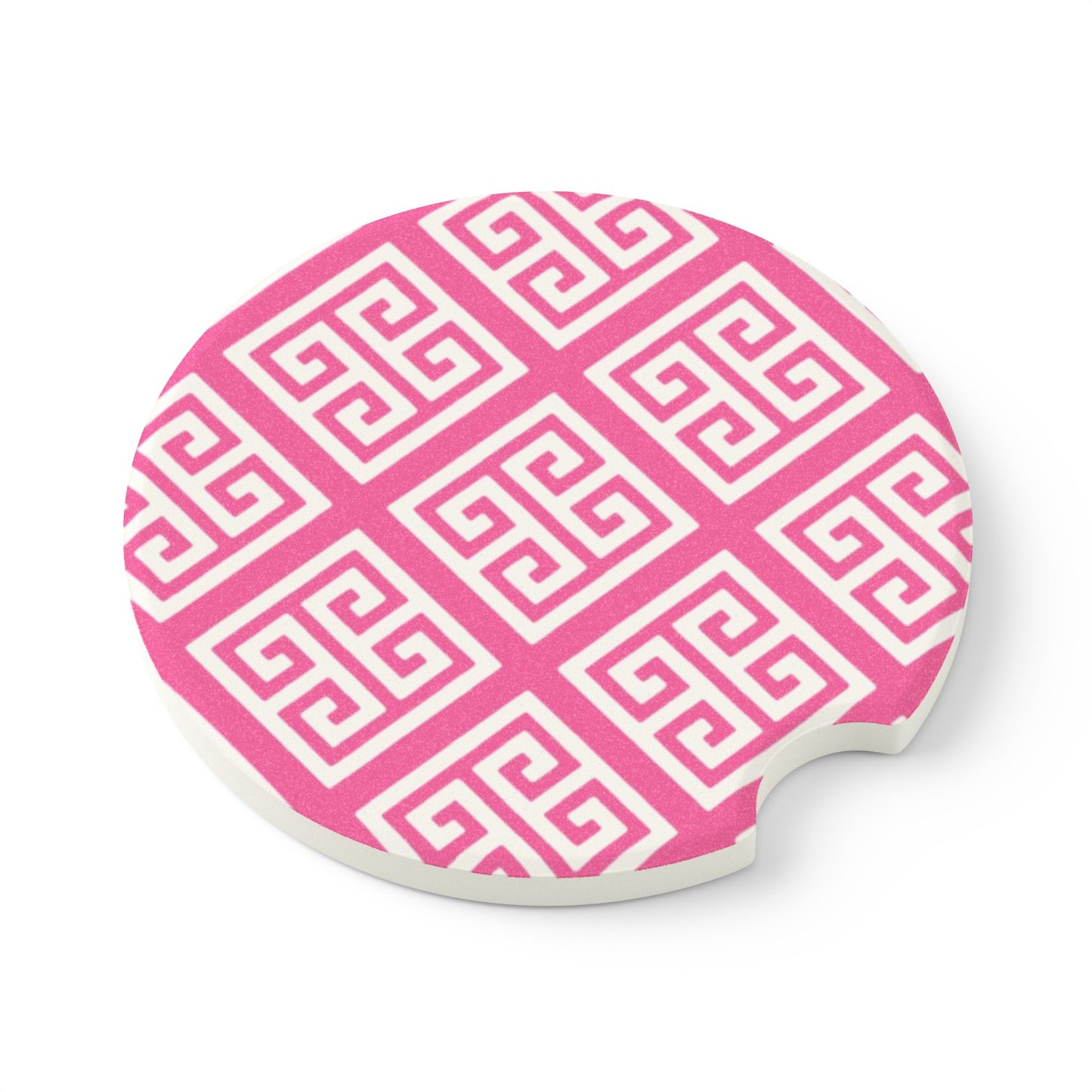 Chinoiserie Fuchsia Soapstone Car Coaster