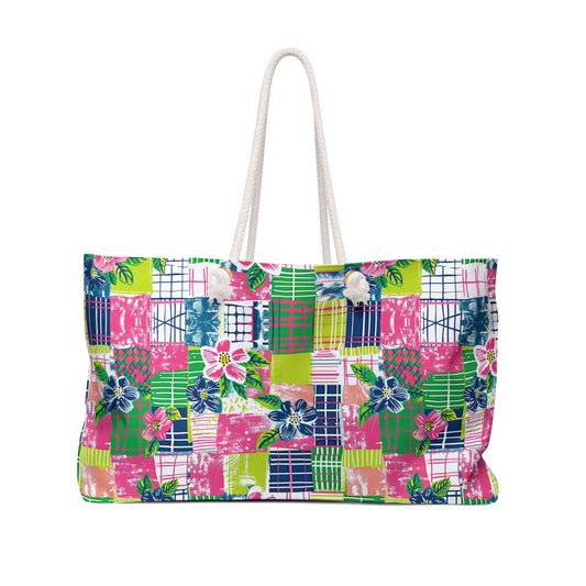 Tropical Madras Weekender Bag