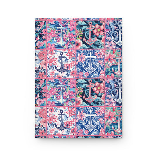 Floral Anchors Hardcover Journal