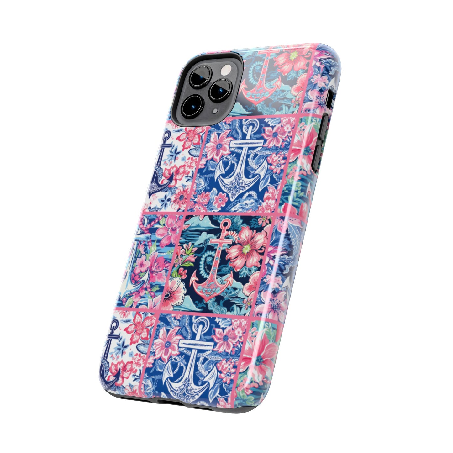 Floral Anchors Tough Phone Case