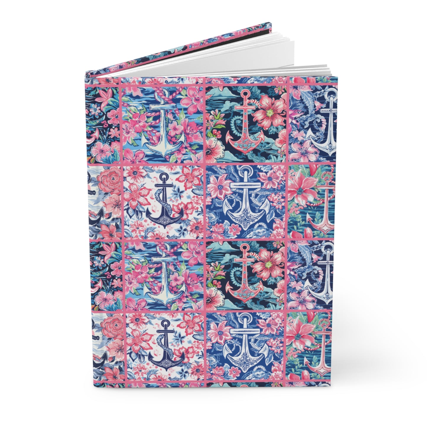 Floral Anchors Hardcover Journal
