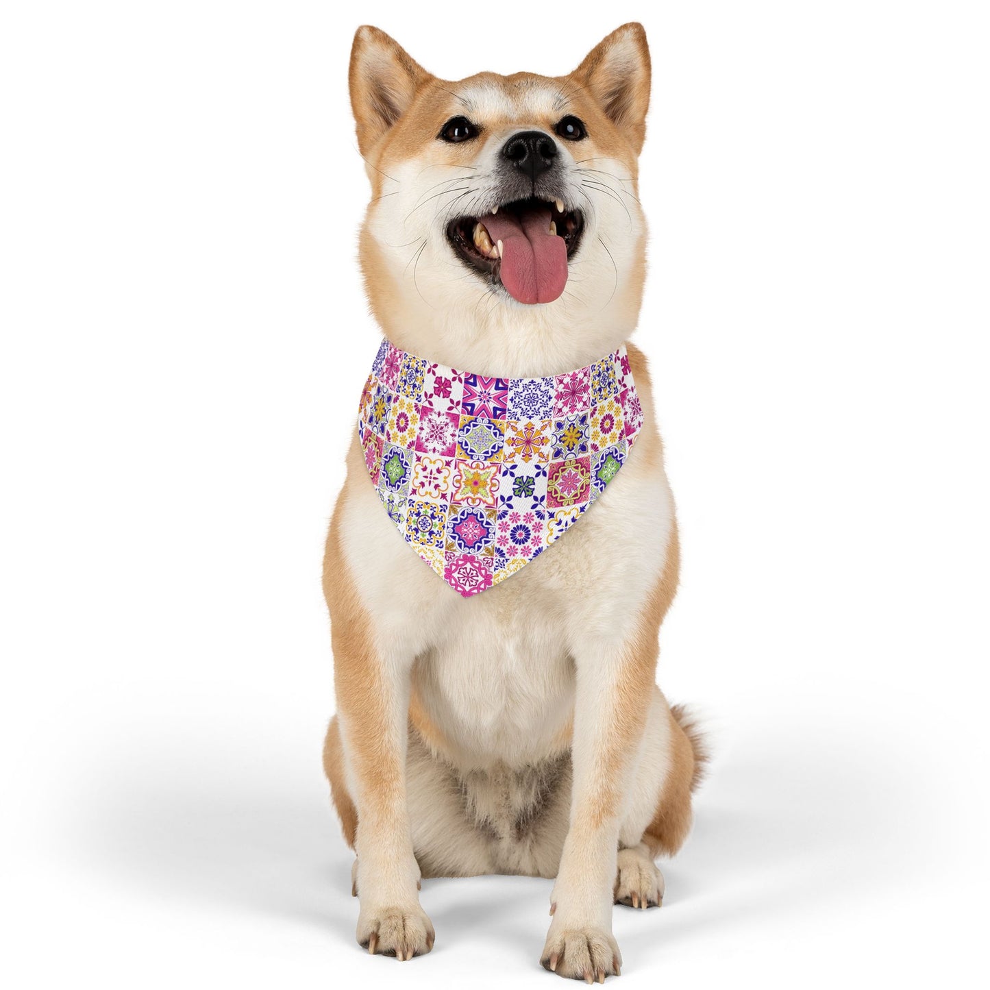 Tiled Pet Bandana Collar