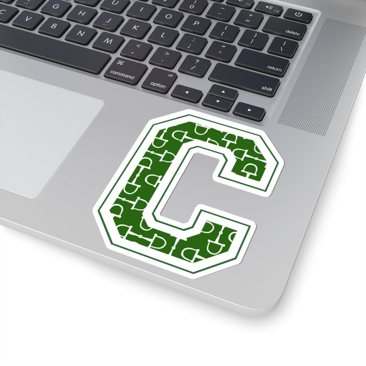 Equestrian Letter C Kiss Cut Sticker