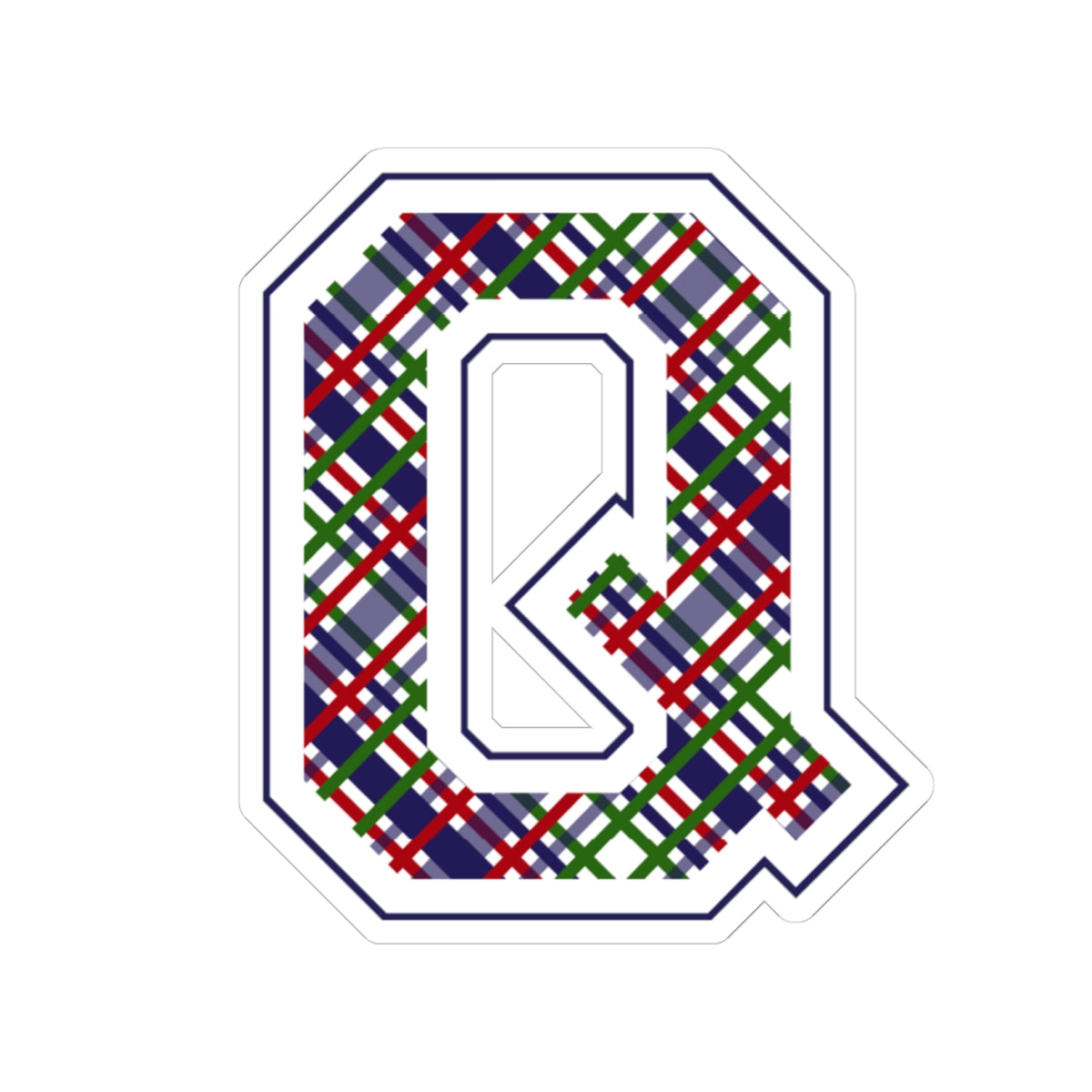 Equestrian Letter Q Kiss Cut Sticker