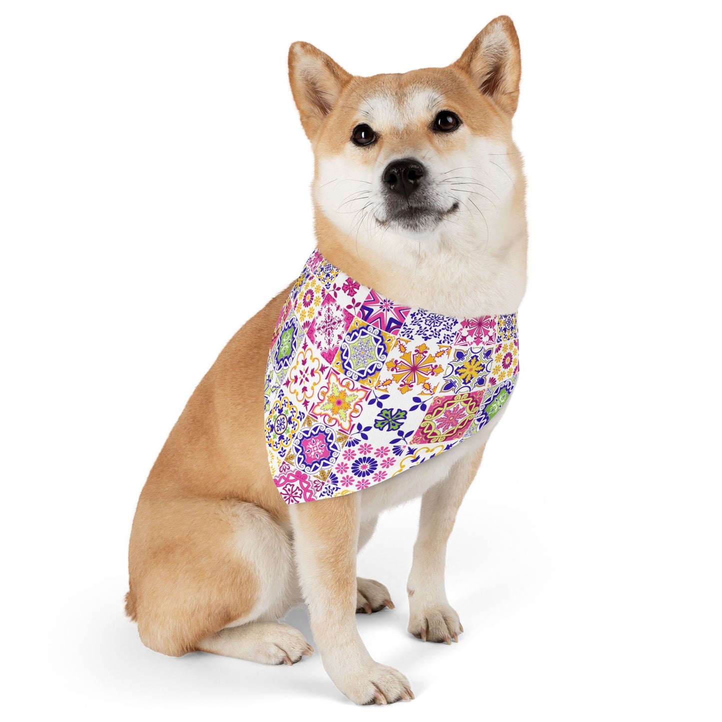 Tiled Pet Bandana Collar