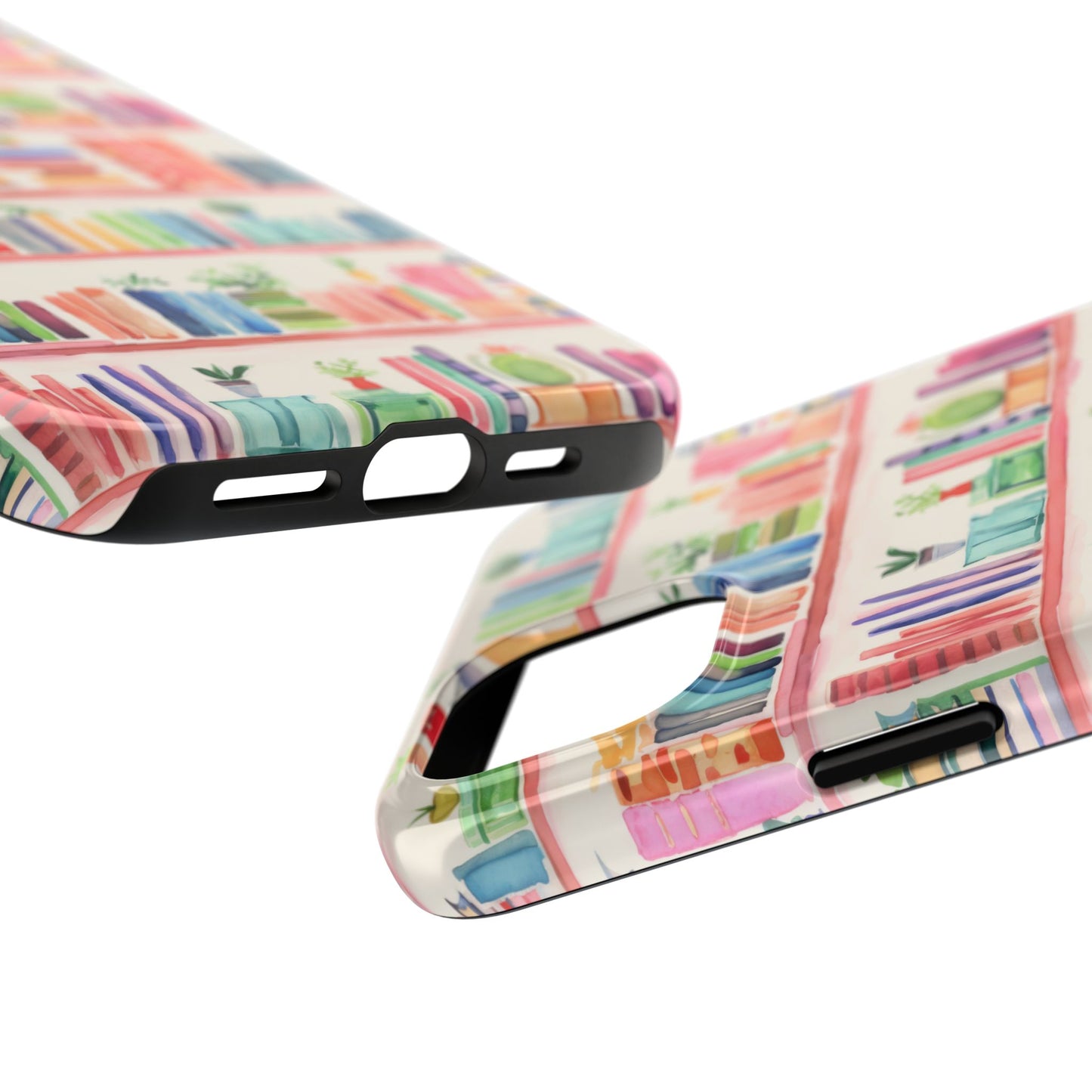 Colorful Bookshelf Tough Phone Cases