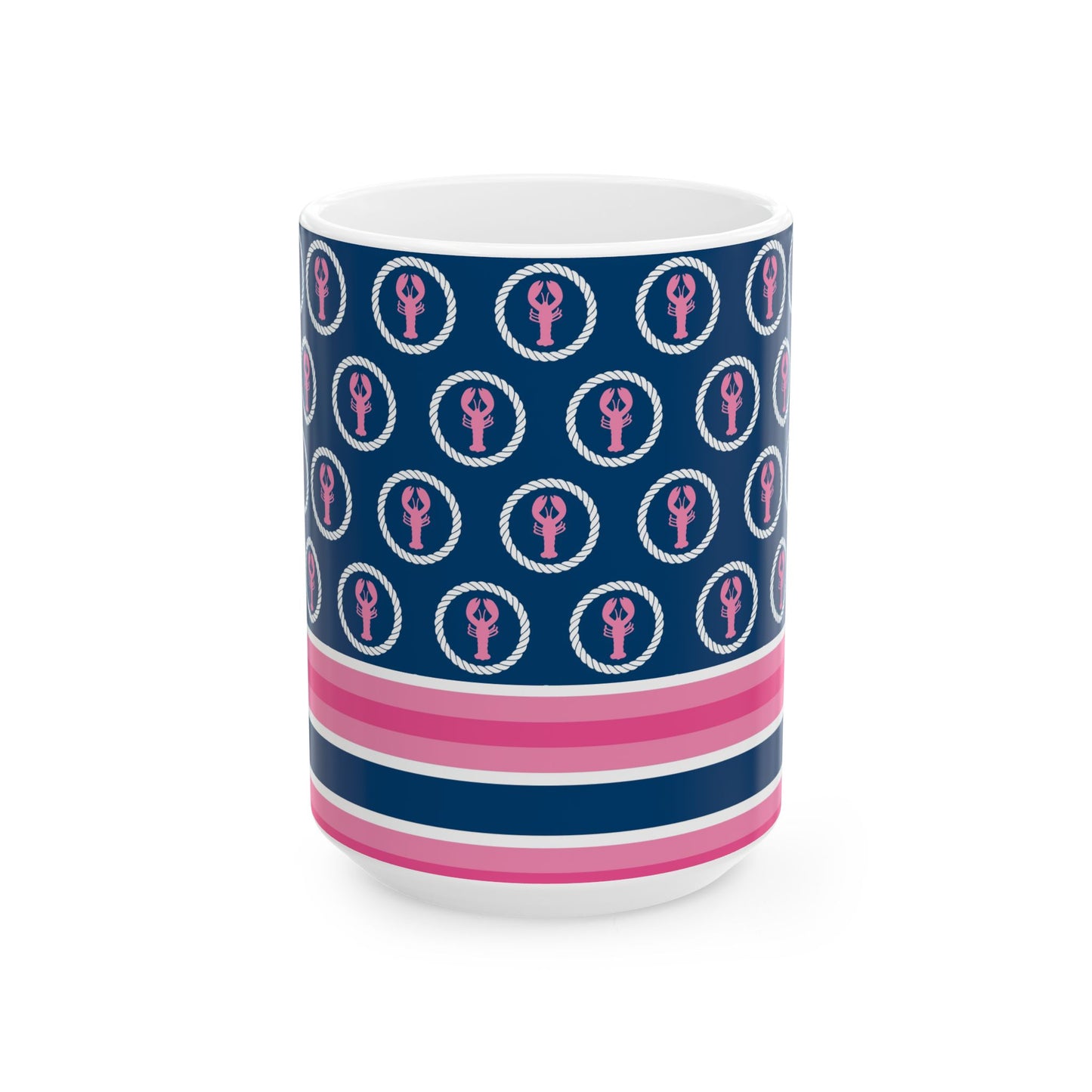 Preppy Lobsters Ceramic Mug