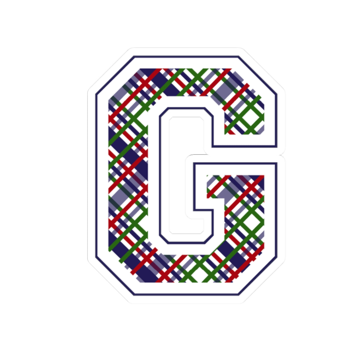 Equestrian Letter G Kiss Cut Sticker
