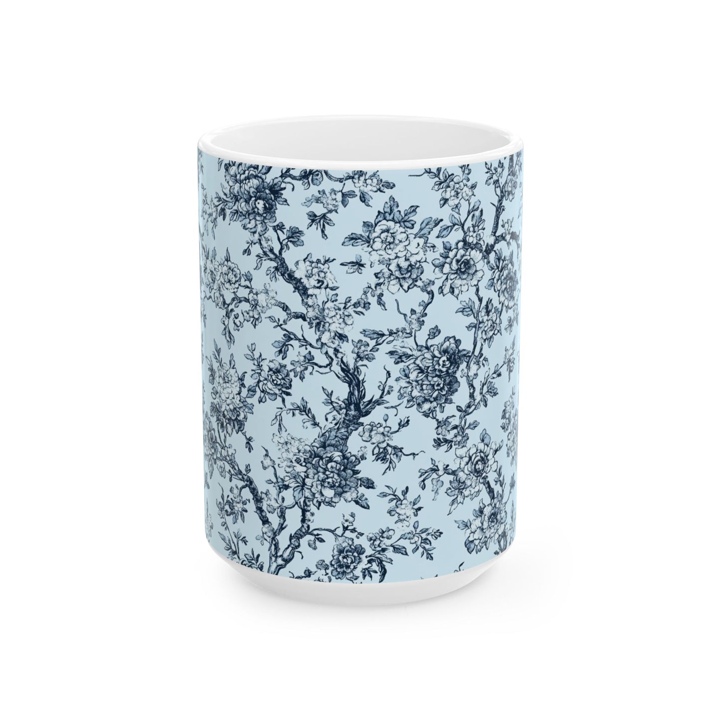 Blue Toile Ceramic Mug